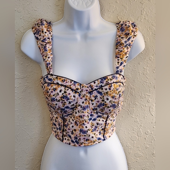 BOG Collecive Floral Corset Top NWT - Picture 9 of 16